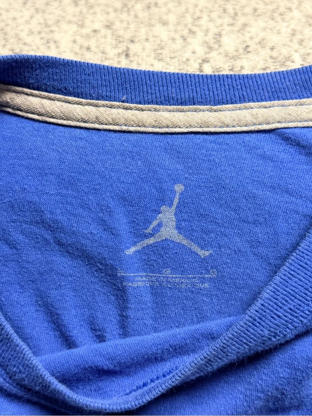 Jordan Royal Blue Vertical 'Air Jordan' Logo Tee